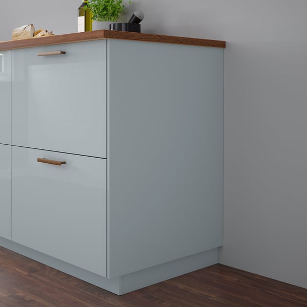 KALLARP Panneau latéral de finition, brillant bleu gris clair, 39x86 cm
