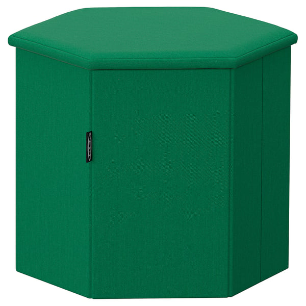 KJUGE Pouf avec rangement, Vissle vert profond