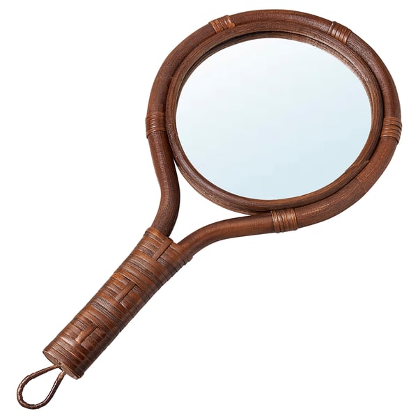 KLIBBAL Miroir, brun, 20x39 cm