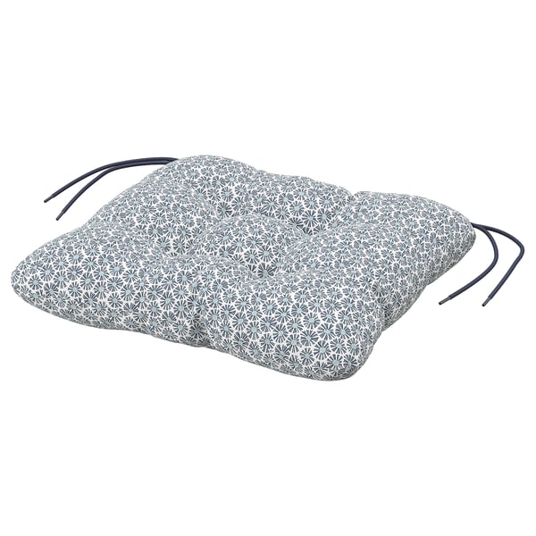 KLÖSAN Coussin de chaise, extérieur, bleu, 36x32 cm