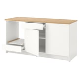 KNOXHULT Élément bas avec portes et tiroir, blanc, 180 cm