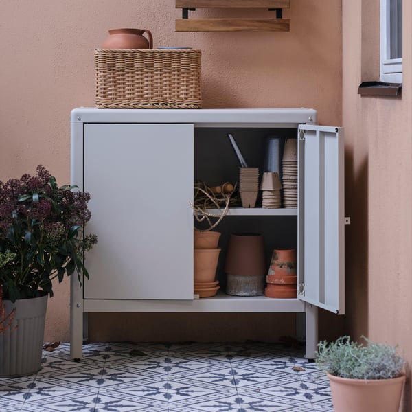 KOLBJÖRN Élément rangement int/extérieur, beige, 80x81 cm