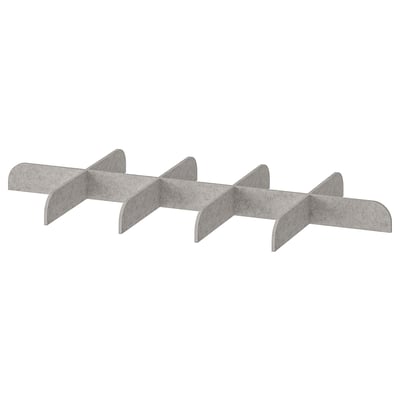 KOMPLEMENT Séparateur plateau coulissant, gris clair, 75x35 cm
