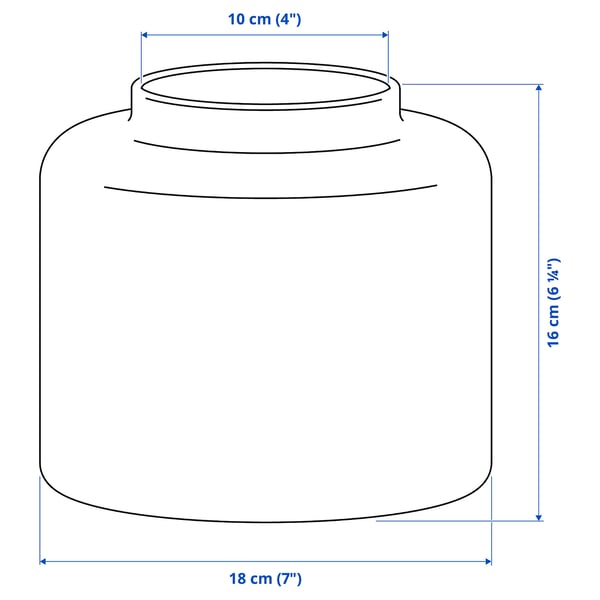 KONSTFULL Vase, gris, 16 cm