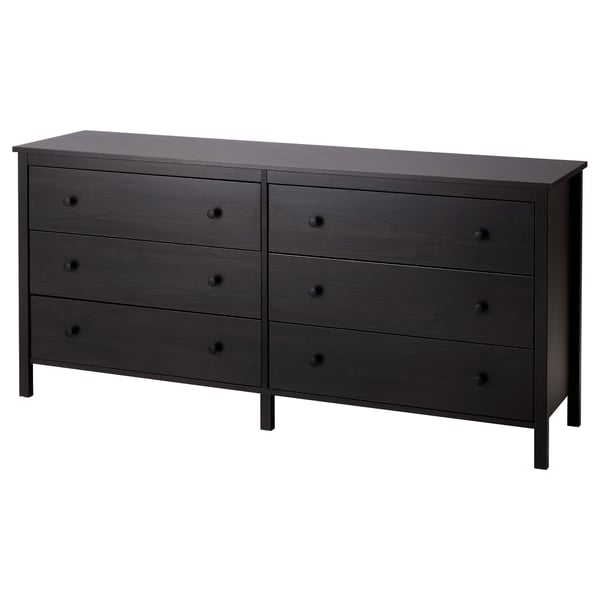 KOPPANG Commode 6 tiroirs, brun noir, 172x44x83 cm