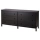 KOPPANG Commode 6 tiroirs, brun noir, 172x44x83 cm