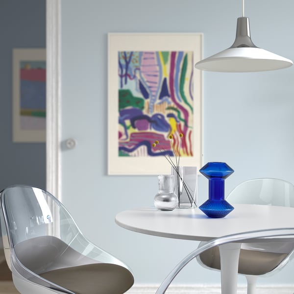 KRYPOXBÄR Vase, bleu, 24 cm