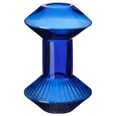 KRYPOXBÄR Vase, bleu, 24 cm