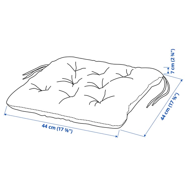 KUDDARNA Coussin de chaise, extérieur, beige, 44x44 cm