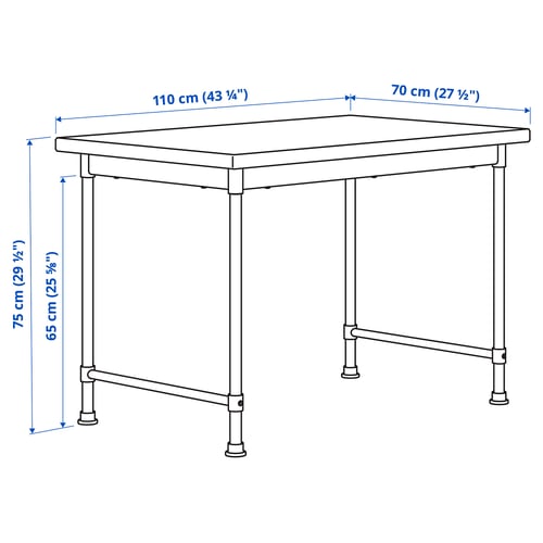 KULLABERG Bureau, pin, 110x70 cm