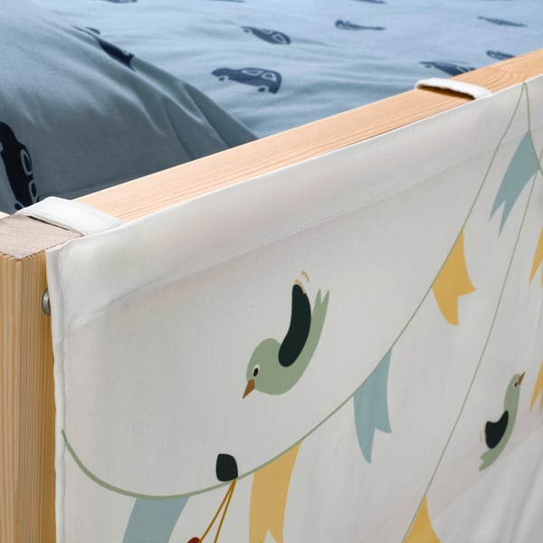 KURA Rideaux de lit, motif stand marché