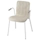 LÄKTARE Chaise conférence, beige clair/blanc