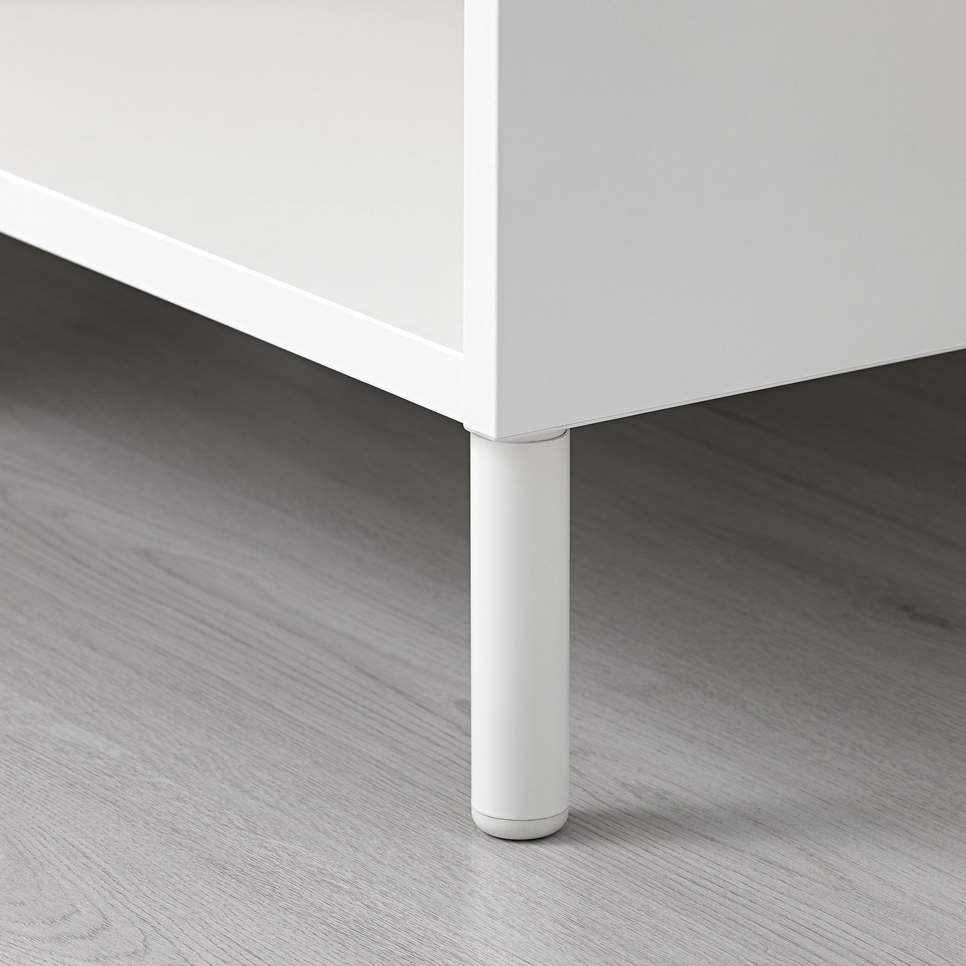 LÄTTHET Pied, blanc/métal, 11 cm