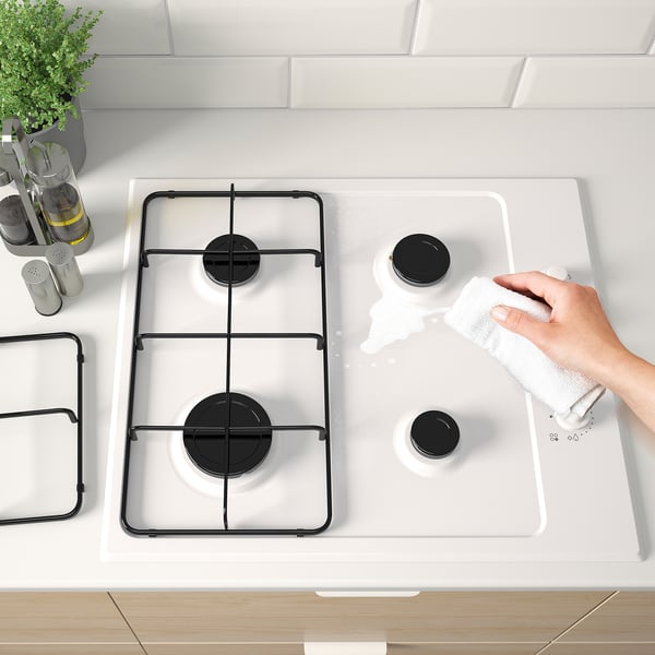 LAGAN Plaque de cuisson au gaz, blanc, 59 cm