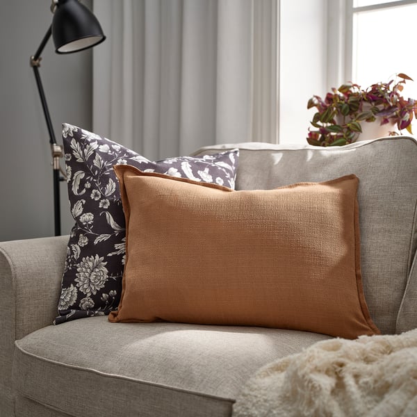LAGERPOPPEL Housse de coussin, brun clair, 40x58 cm