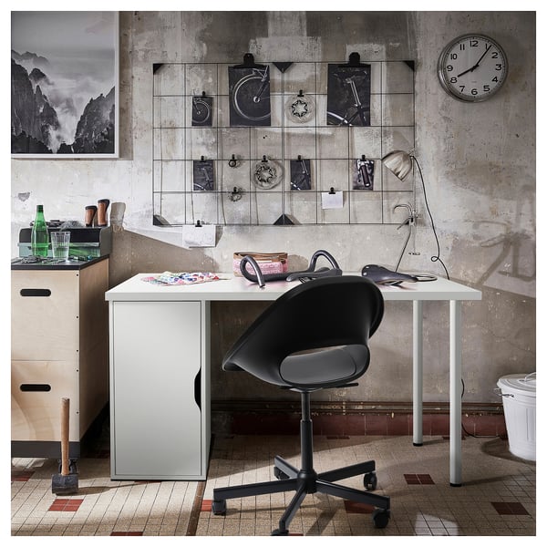 LAGKAPTEN / ALEX Bureau, blanc, 140x60 cm