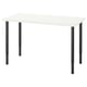 LAGKAPTEN / OLOV Bureau, blanc/noir, 120x60 cm