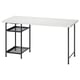 LAGKAPTEN / SPÄND Bureau, blanc/noir, 140x60 cm