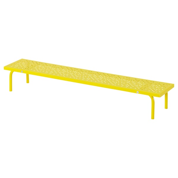 LÅNESPELARE Support pour écran, jaune vif, 97x19 cm