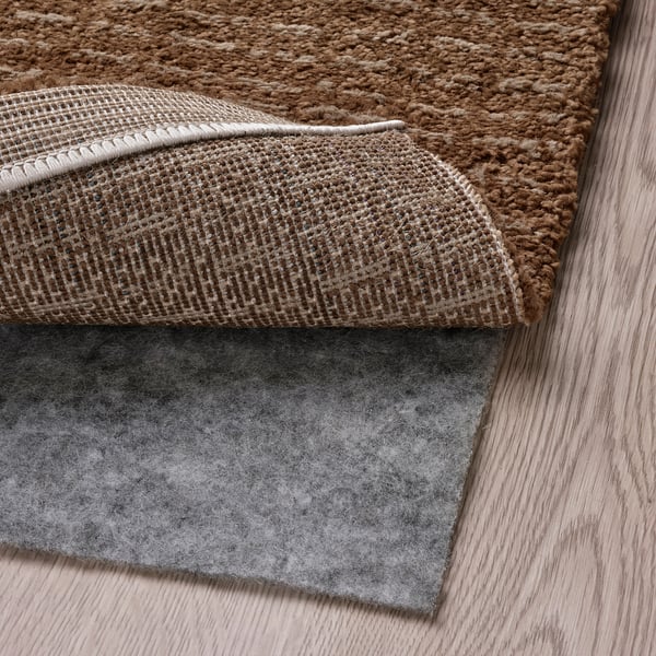LANGSTED Tapis, poils ras, brun clair, 133x195 cm