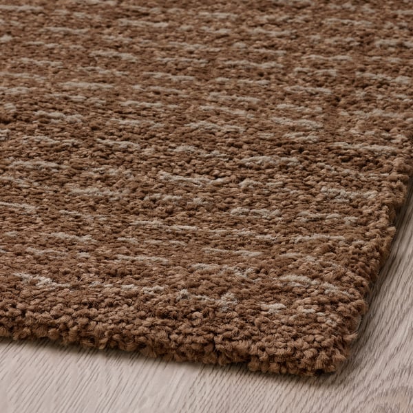 LANGSTED Tapis, poils ras, brun clair, 133x195 cm