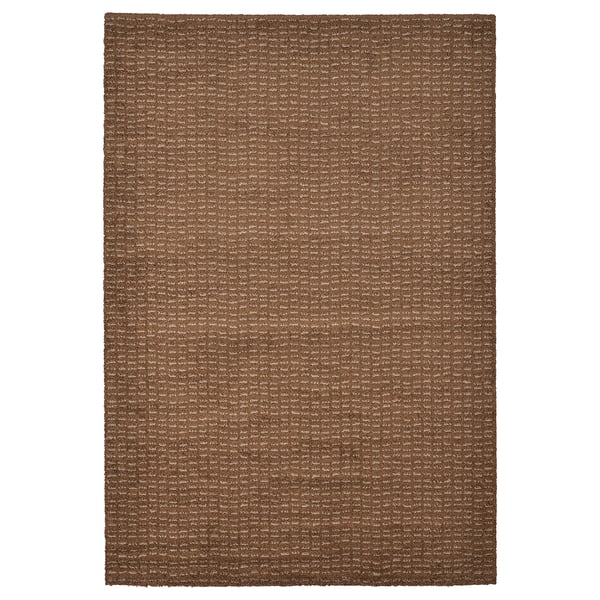 LANGSTED Tapis, poils ras, brun clair, 133x195 cm
