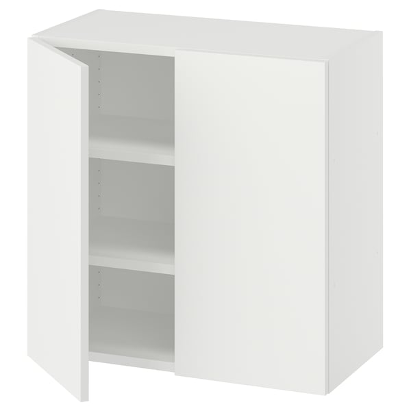 LASTARE Combinaison rangement murale, blanc/avec 2 tablettes, 60x32x60 cm
