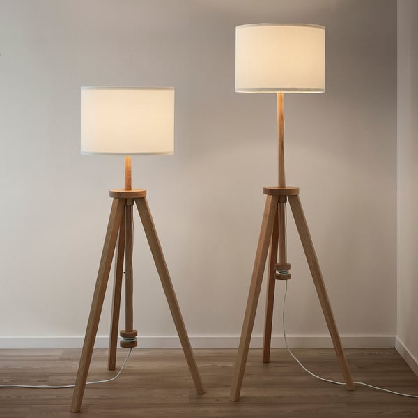 LAUTERS Lampadaire, frêne/blanc