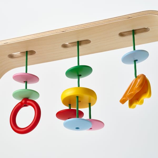 LEKA Portique bébé, contreplaqué de bouleau/multicolore