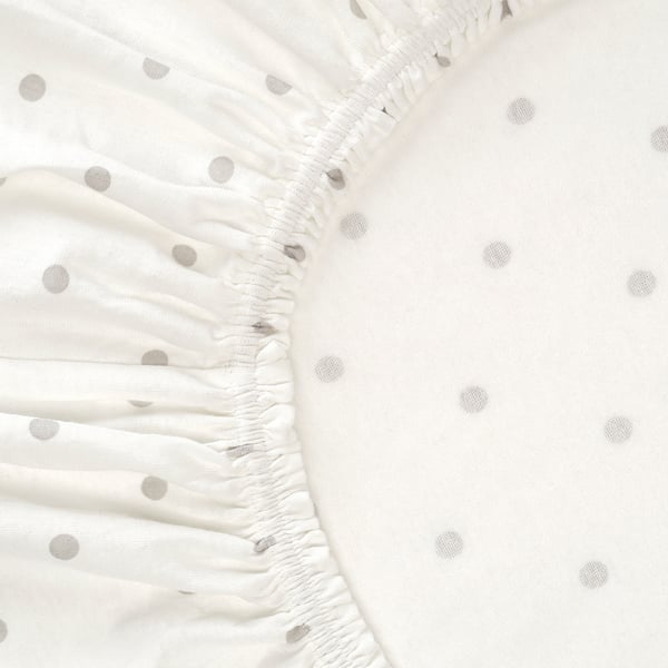LENAST Drap housse pour lit bébé, à pois/Lune, 60x120 cm