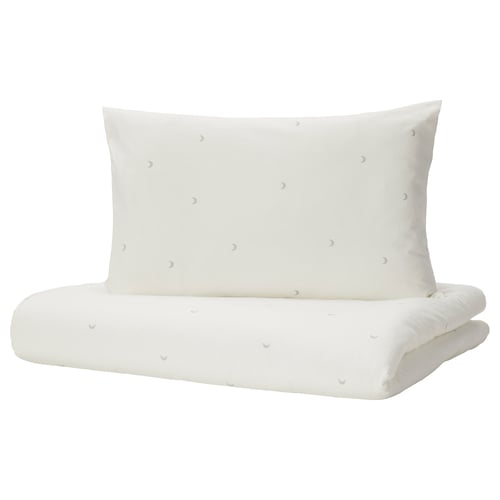LENAST Housse couette+1 taie pour lit bébé, blanc, 110x125/35x55 cm