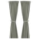 LENDA Rideaux+embrasses, 2 pcs, gris-vert clair/ruflette, 140x300 cm