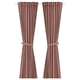 LENDA Rideaux+embrasses, 2 pcs, rouille/ruflette, 140x300 cm