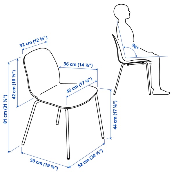 LIDÅS Chaise, blanc/Sefast blanc