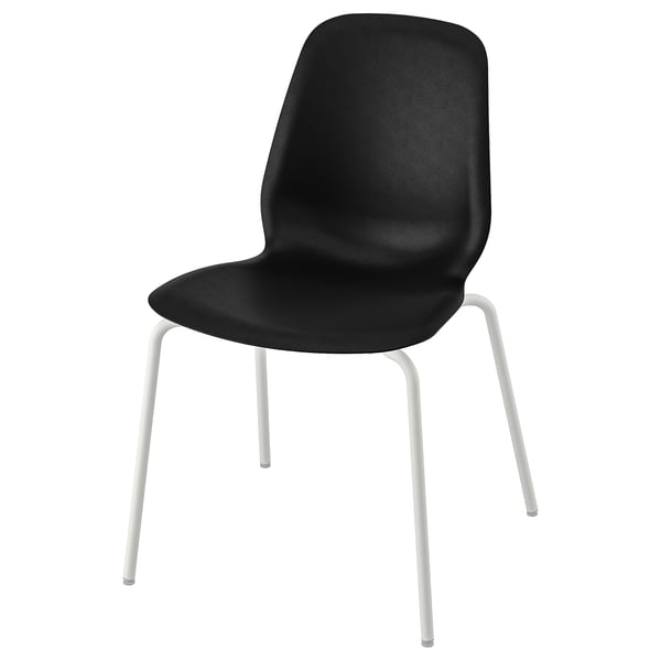 LIDÅS Chaise, noir/Sefast blanc