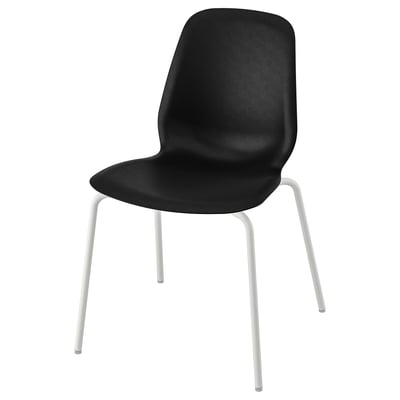 LIDÅS Chaise, noir/Sefast blanc