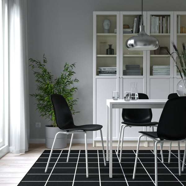LIDÅS Chaise, noir/Sefast blanc