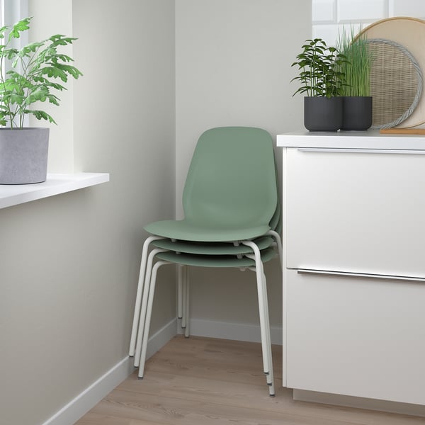 LIDÅS Chaise, vert/Sefast blanc