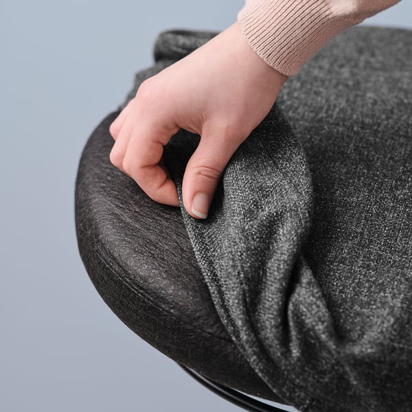 LIDKULLEN Tabouret assis/debout, Gunnared gris foncé