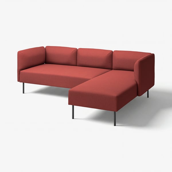 LILLEHEM Canapé modulable 3 pl + méridienne, Gunnared/rouille métal