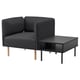LILLEHEM Fauteuil av table d'appoint, Gunnared gris foncé/bois