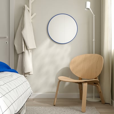 LINDBYN Miroir, bleu, 50 cm