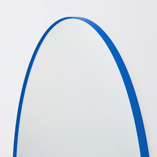 LINDBYN Miroir, bleu, 50 cm