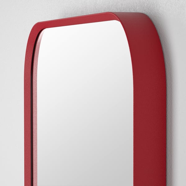 LINDBYN Miroir, rouge, 28x60 cm