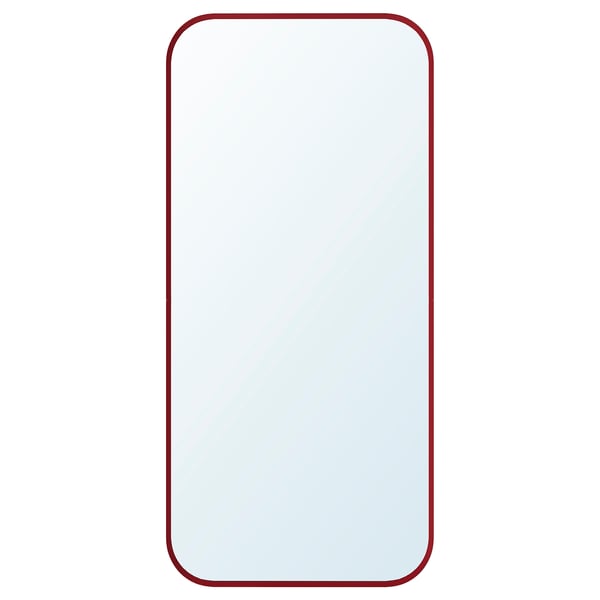 LINDBYN Miroir, rouge, 28x60 cm