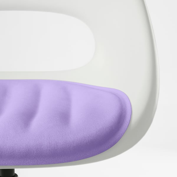 LOBERGET / MALSKÄR Chaise conférence, blanc/mauve