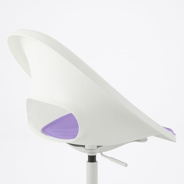 LOBERGET / MALSKÄR Chaise conférence, blanc/mauve