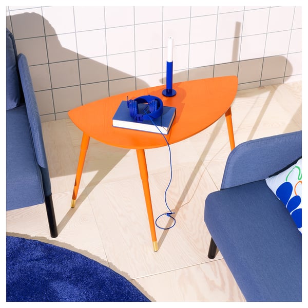 LÖVBACKEN Table d'appoint, orange, 77x39 cm