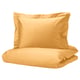 LUKTJASMIN Housse de couette et 1 taie, jaune, 150x200/50x60 cm