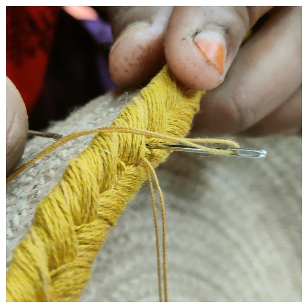 MÄVINN Panier, lot de 2, jaune jute